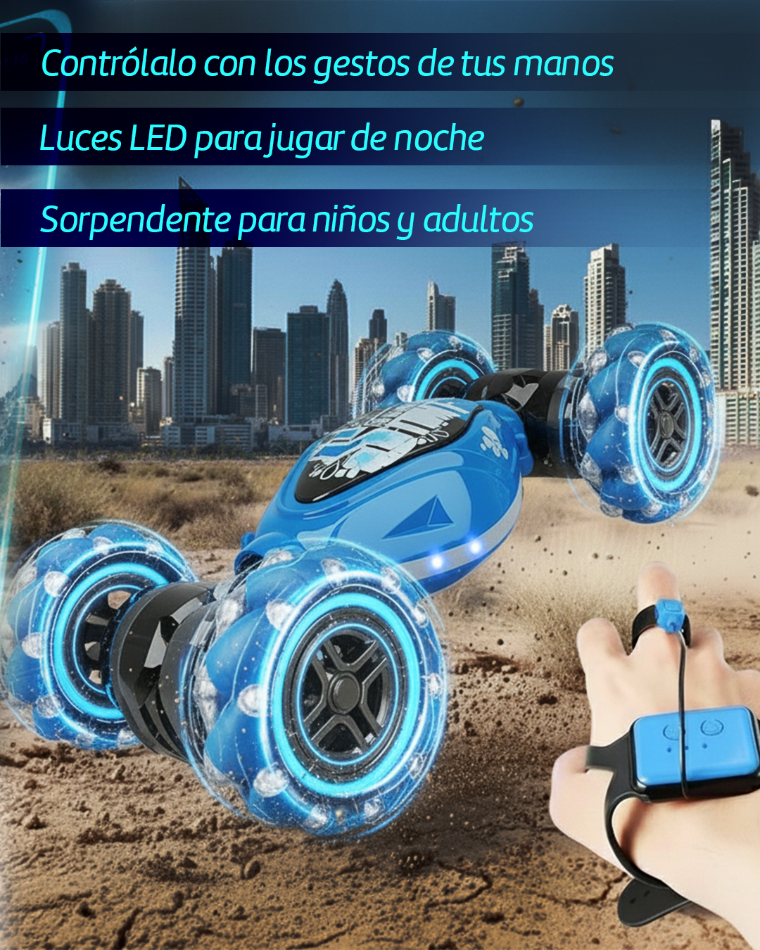 Carro acrobático con sensores de movimiento